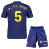 Koszulka Atlético Madryt R. De Paul 5 Dziecięcy Wyjazdowe 2025-26 Koszulki Piłkarskie Krótki Rękaw